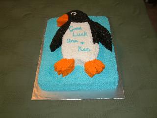 40th Birthday Cake on Good Luck Penguin